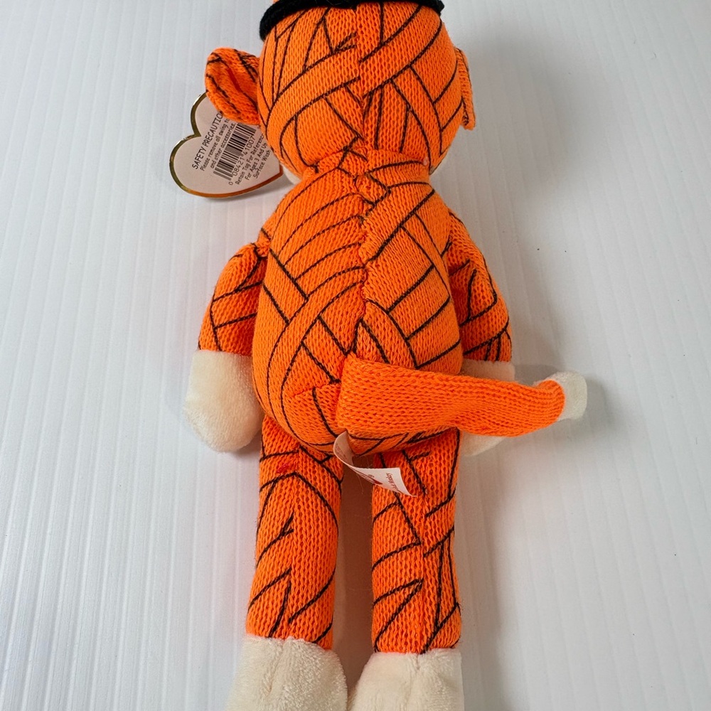 Ty Beanie Babies Mummy Sock Monkey Orange & Cream Plush Birthday June 13, 2013 - Picture 3 of 6
